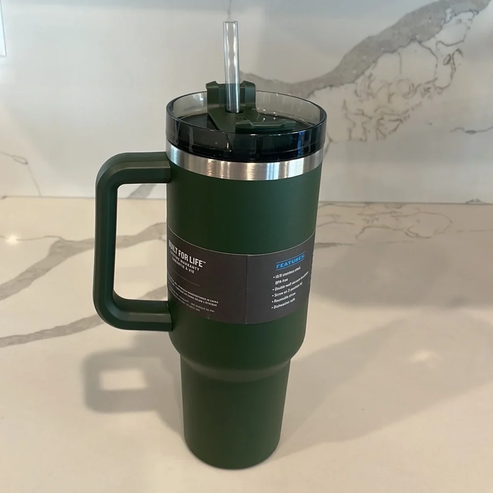Stanley - SPIRULINA 40 oz Adventure Quencher Travel Tumbler (Forest Green) - NWT - Picture 3 of 8